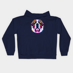 Saint Bernard Bernhardiner Watercolor Kids Hoodie